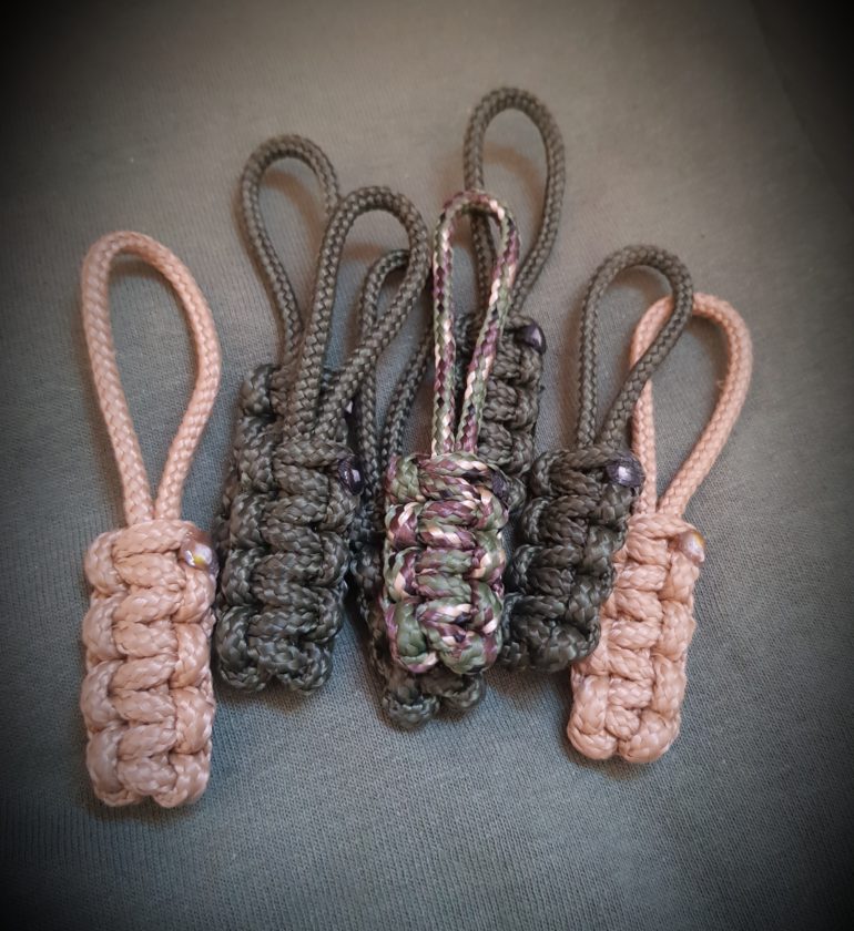 3mm paracord zip pulls (standard) - The Squirrels Nuts